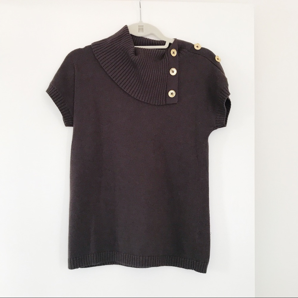 BRAND NEW! Michael Kors Gold Button Turtleneck